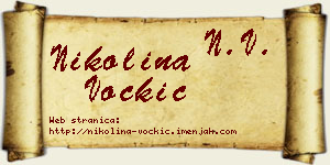 Nikolina Voćkić vizit kartica